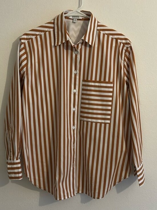 AYR The Deep End Button Down Shirt Striped Size S Small - Picture 1 of 5